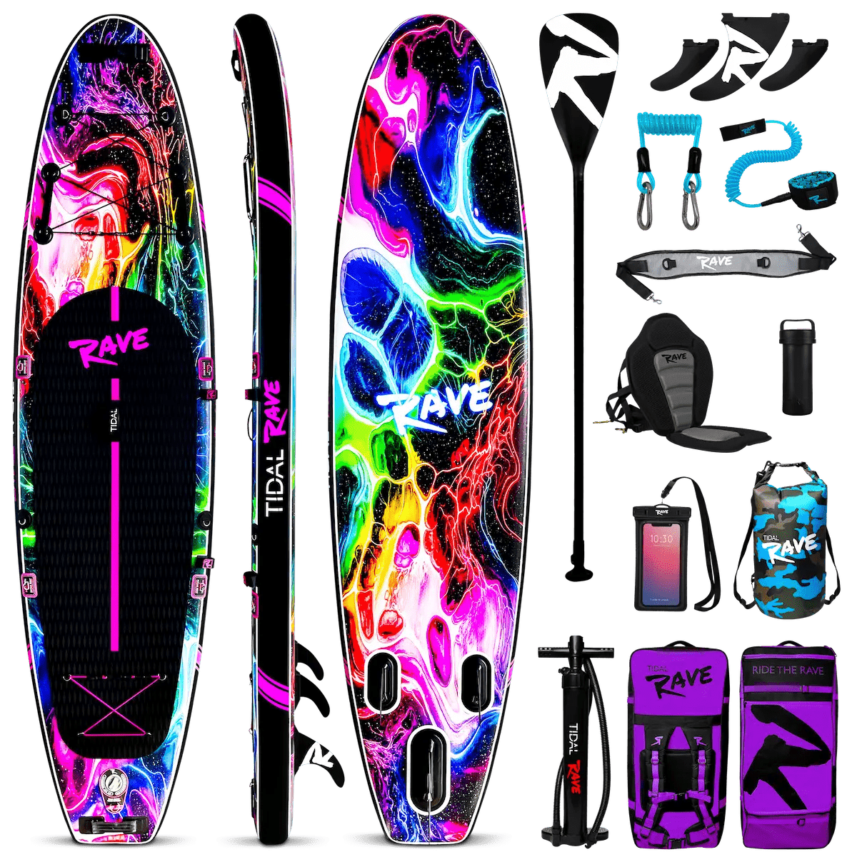 Tidal Rave™ ACRYLIC - 10’6 Inflatable Paddle Board ~ Infinity