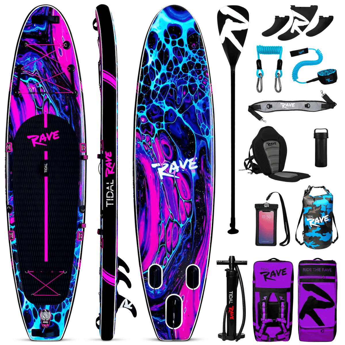 Tidal Rave™ ACRYLIC - 10’6 Inflatable Paddle Board ~ Echo