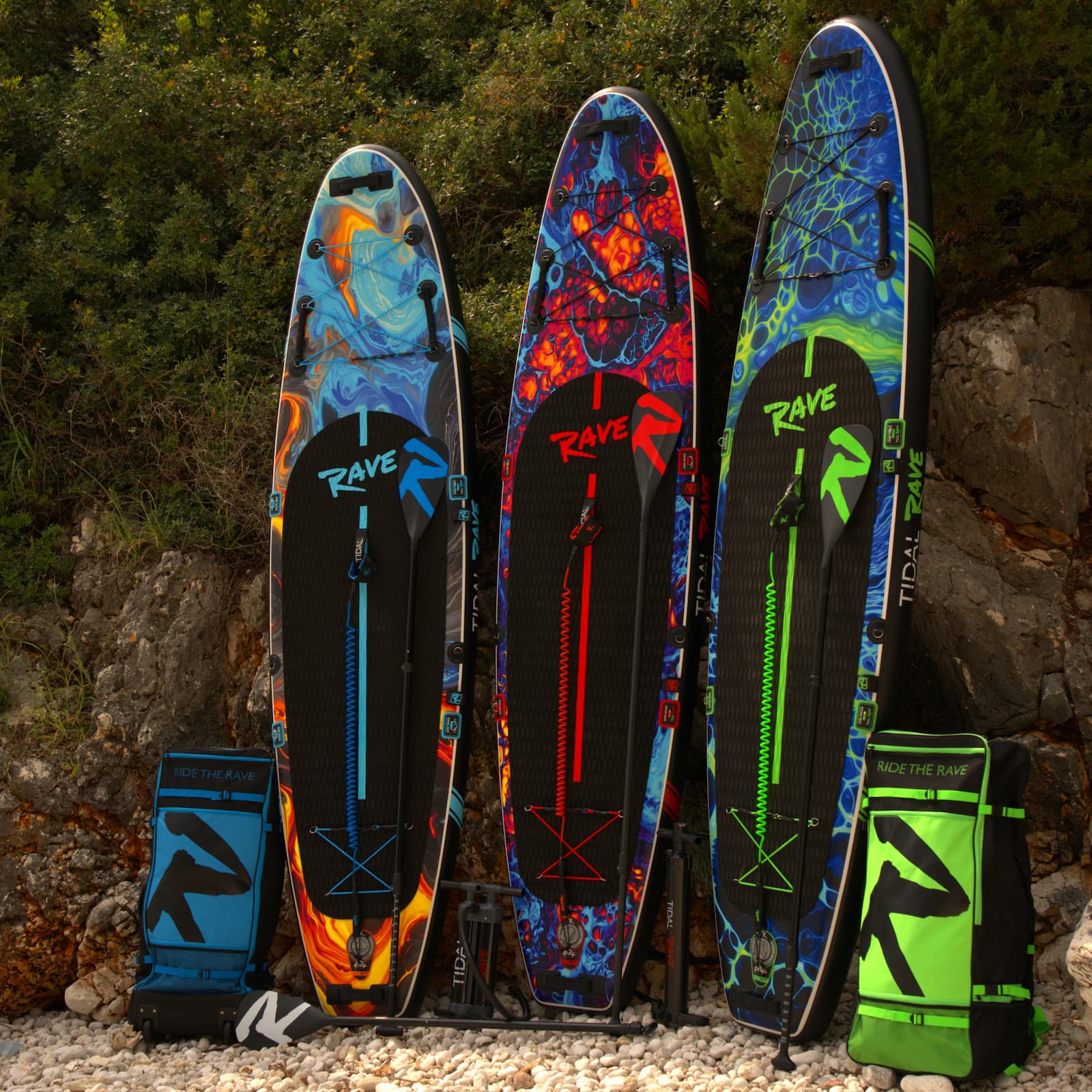 Tidal Rave™ ACRYLIC - Inflatable Paddle Board ~ Plazma – Tidal
