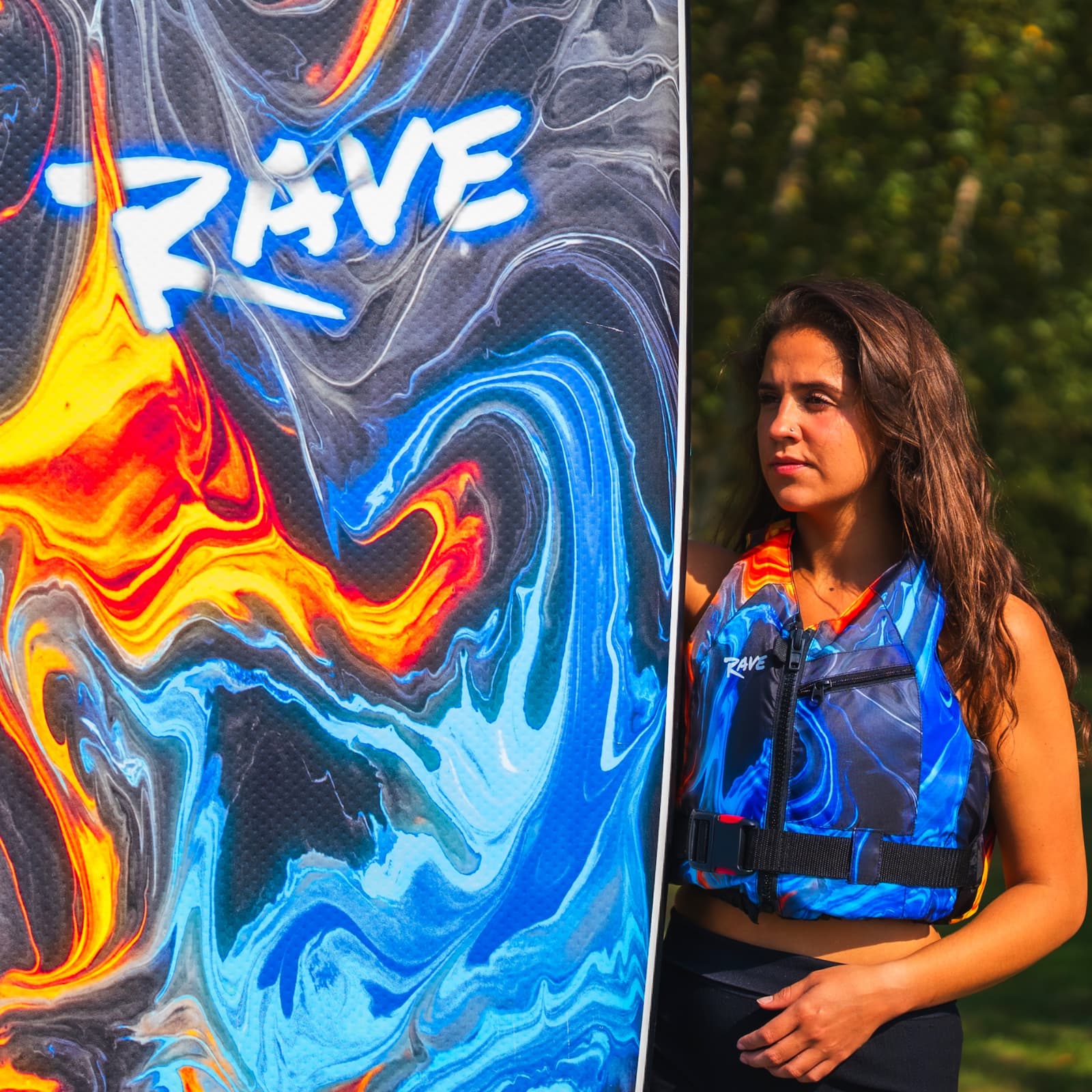 Tidal Rave™ ACRYLIC - 10'6 Inflatable Paddle Board ~ Fire & Ice