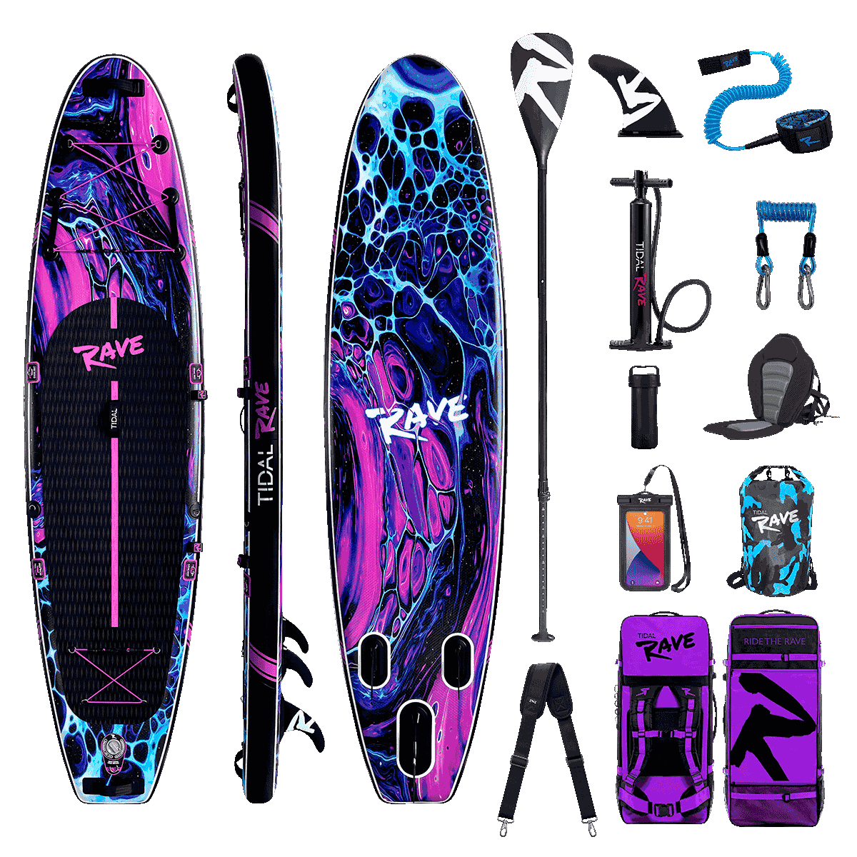 Tidal Rave™ ACRYLIC - Inflatable Paddle Boards (6 Styles)