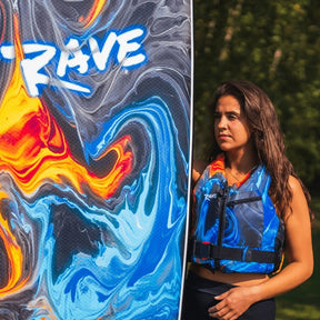 Tidal Rave™ ACRYLIC - 10’6 Inflatable Paddle Board ~ Fire & Ice